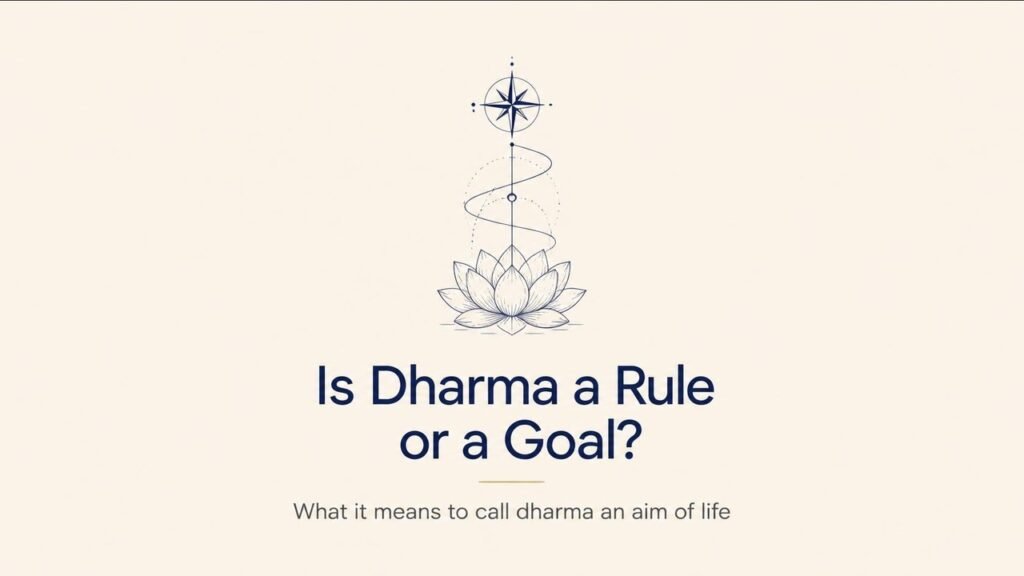 Is Dharma a Rule or a Goal? What It Means to Call Dharma an Aim of Life