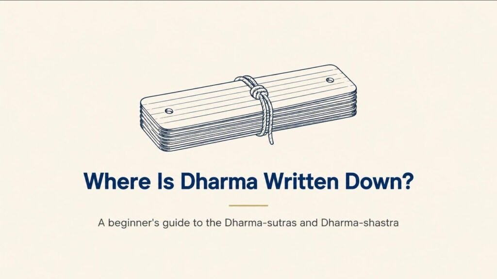 Where Is Dharma Written Down? A Beginner's Guide to the Dharma-sutras and Dharma-shastra