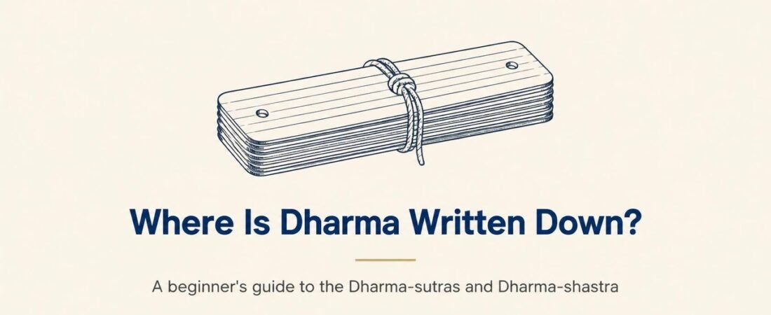 Where Is Dharma Written Down? A Beginner’s Guide to the Dharma-sutras and Dharma-shastra